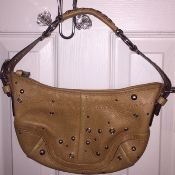 Coach Tan Leather Handbag with Silver Detail! - Picture 4 of 4