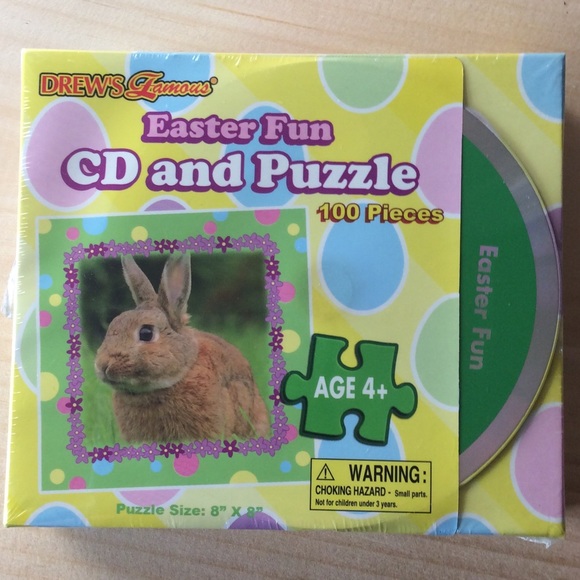 Easter Cd & Real Rabbit Puzzle New