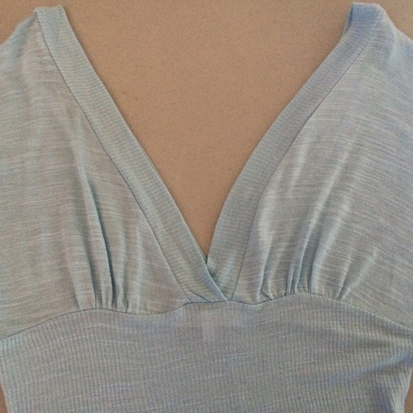 Light Blue Ribbed Top - Picture 2 of 3