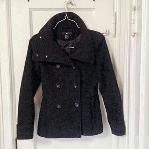 H&M size XS black peacoat