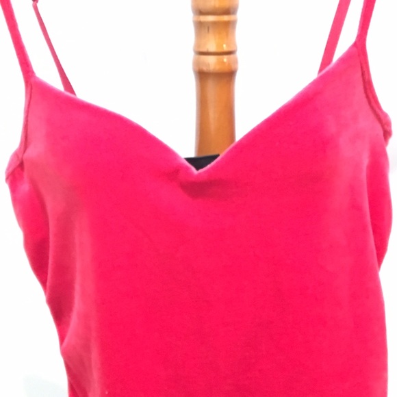 Red Velour Camisole Top