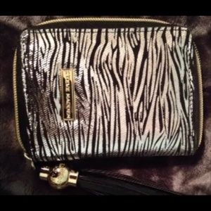 Steve Madden Zebra Print Wallet Phone Holder