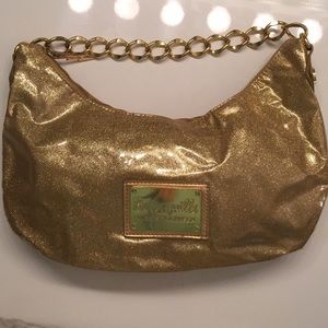 Betseyville by Betsey Johnson Gold Glitter Handbag
