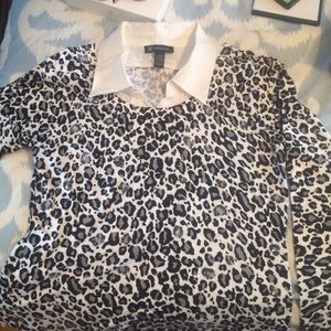 INC leopard print sweater