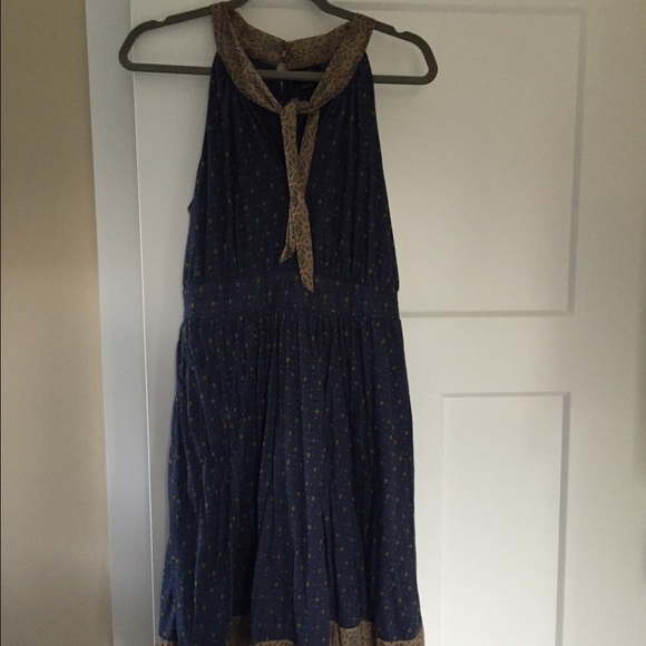 Blue patterned dress