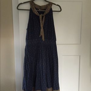 Blue patterned dress