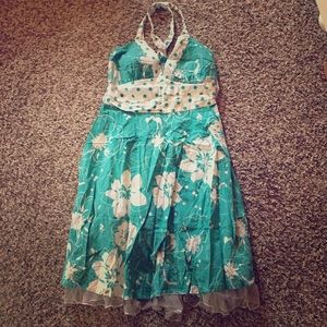 Floral halter dress