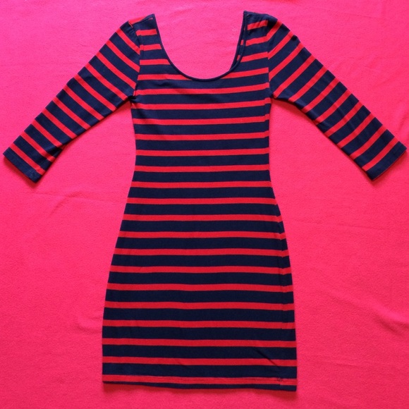 Striped Pencil Skirt Dress