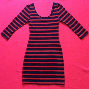 Striped Pencil Skirt Dress