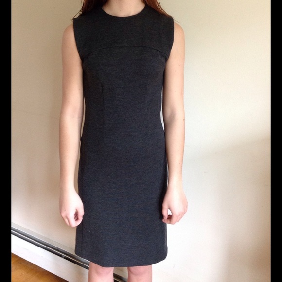 Vintage 1960s mint condition dk grey tank dress - Picture 2 of 3