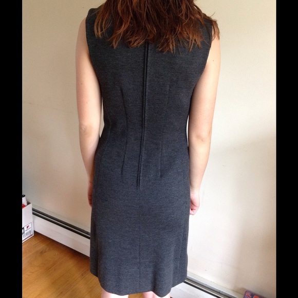 Vintage 1960s mint condition dk grey tank dress - Picture 3 of 3