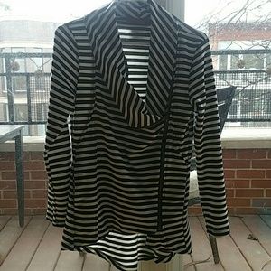 Striped Akira Chicago Red Label Zip Sweater