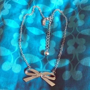 Kate Spade Silver Bow Necklace