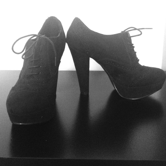 Black Faux Suede Booties