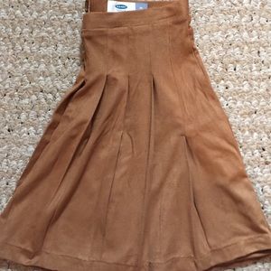 Old Navy Faux-Suede Pleated Mini Skirt