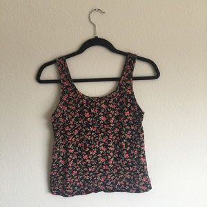 Soft floral short tank - would fit s or xs