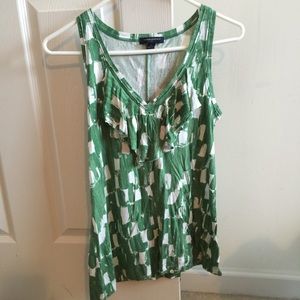 Banana republic green flowy top medium