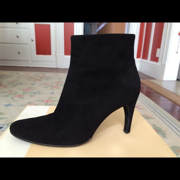 Bally black suede ankle boots, Size 8.5