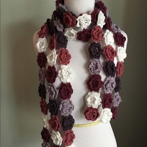 🌸 Crochet Flower Scarf 🌸