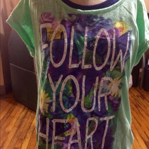 Green & blue blouse