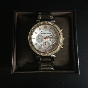 Michael Kors two tone watch. Used, 100% authentic.