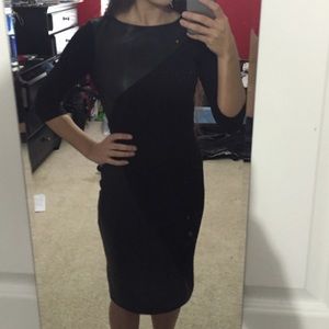 Venus Faux Leather Midi Dress