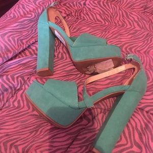 Aqua Sandal Heels