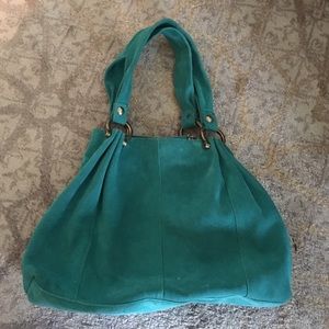 Teal suede Gap handbag