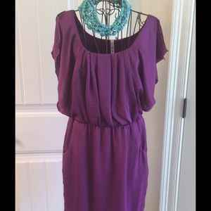 Deep purple mini dress