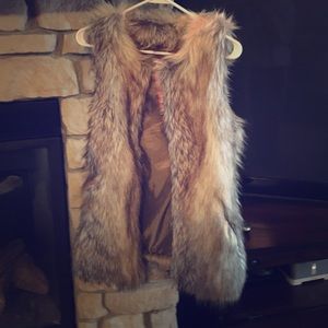 Faux fur vest
