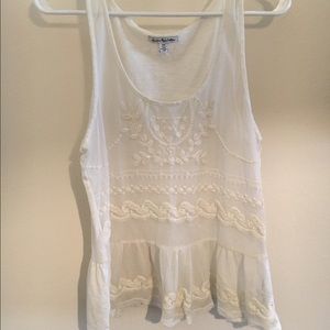 American Eagle peplum lace top