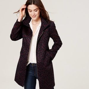 NWT Ann Taylor Loft Animal Print Coat Size M