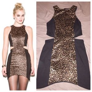 Nasty gal cheetah cut out dress