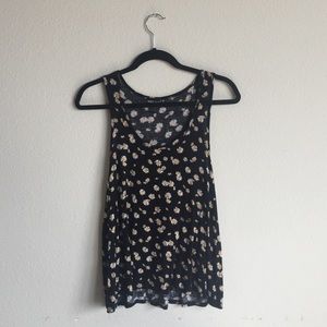 Stretchy long rayon flower tank