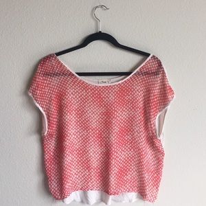 Chiffon and soft fabric top