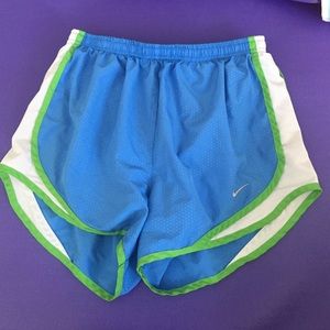 Blue & Green Nike Athletic Shorts