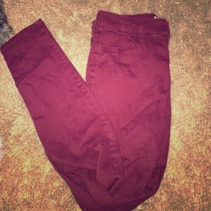Burgundy Hollister jeans