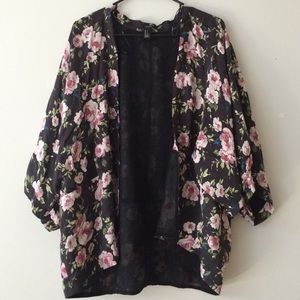 Floral kimono cardigan