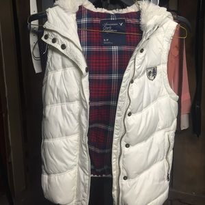 American Eagle fur vest