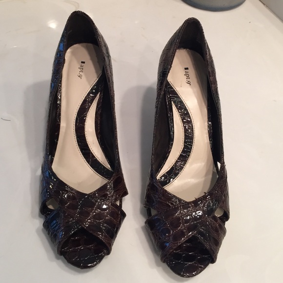 Faux Snake Skin Apt. 9 Peep-Toe Pumps