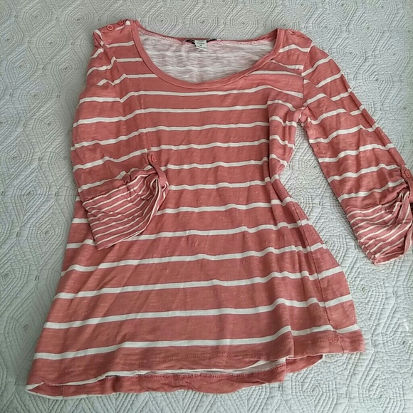 Salmon Striped Tee