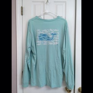 Vineyard Vines Long Sleeve "Whale Fish" Pocket Tee