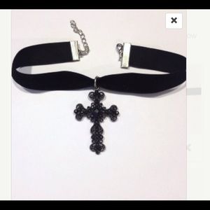Black Cross Choker
