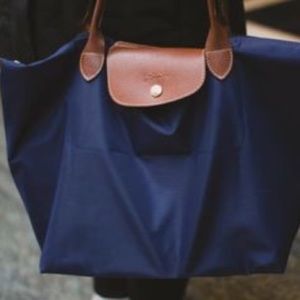 Medium Navy Le Pliage Longchamp