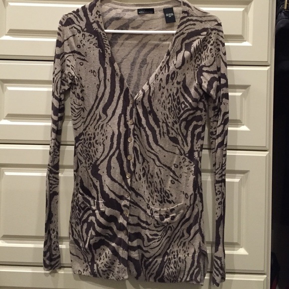 Animal print cardigan