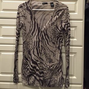 Animal print cardigan