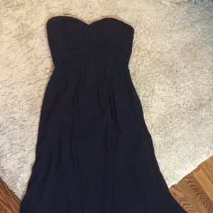 Ralph Lauren Navy Strapless Gown