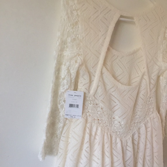 FREE PEOPLE OPEN BACK LACE SHIRT - Picture 4 of 4