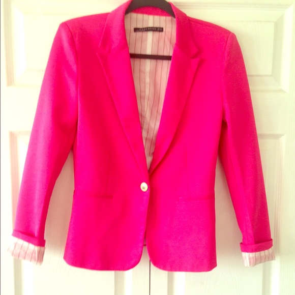 Hot pink Zara blazer