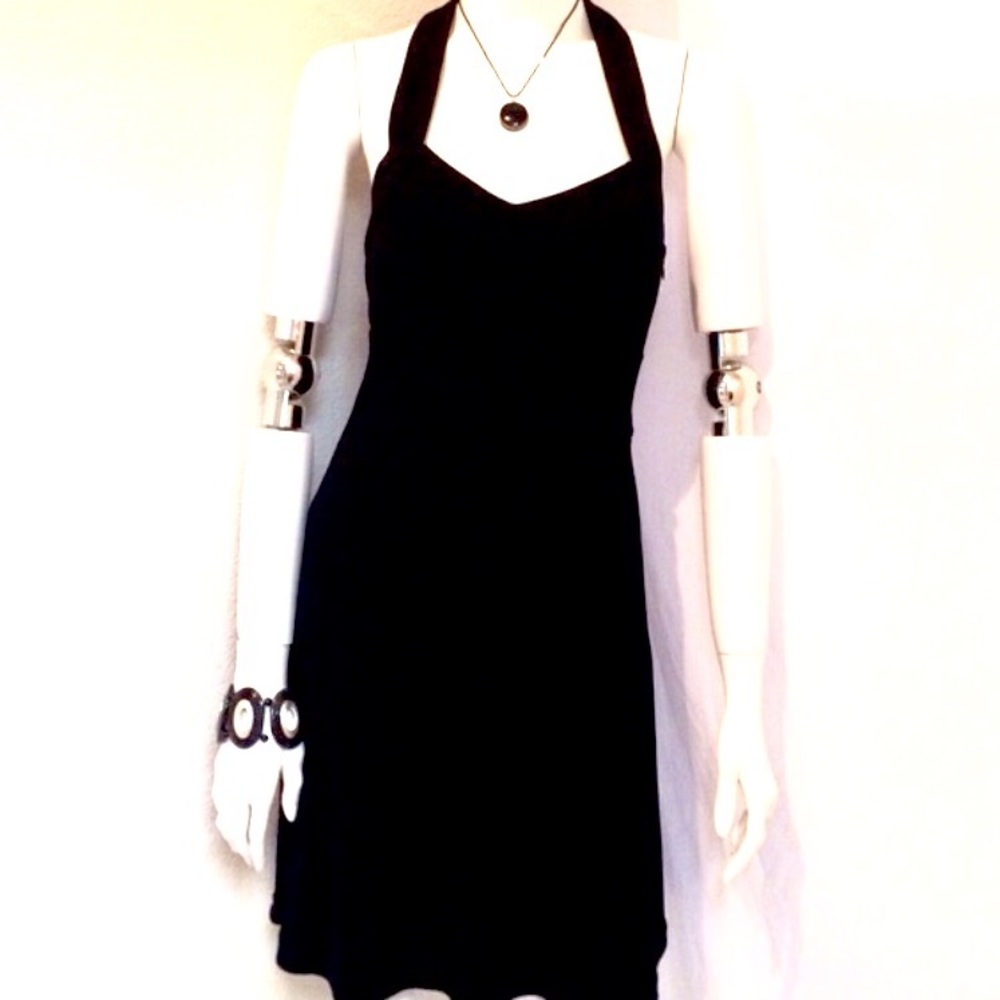 Banana Republic Halterneck Black Dress
